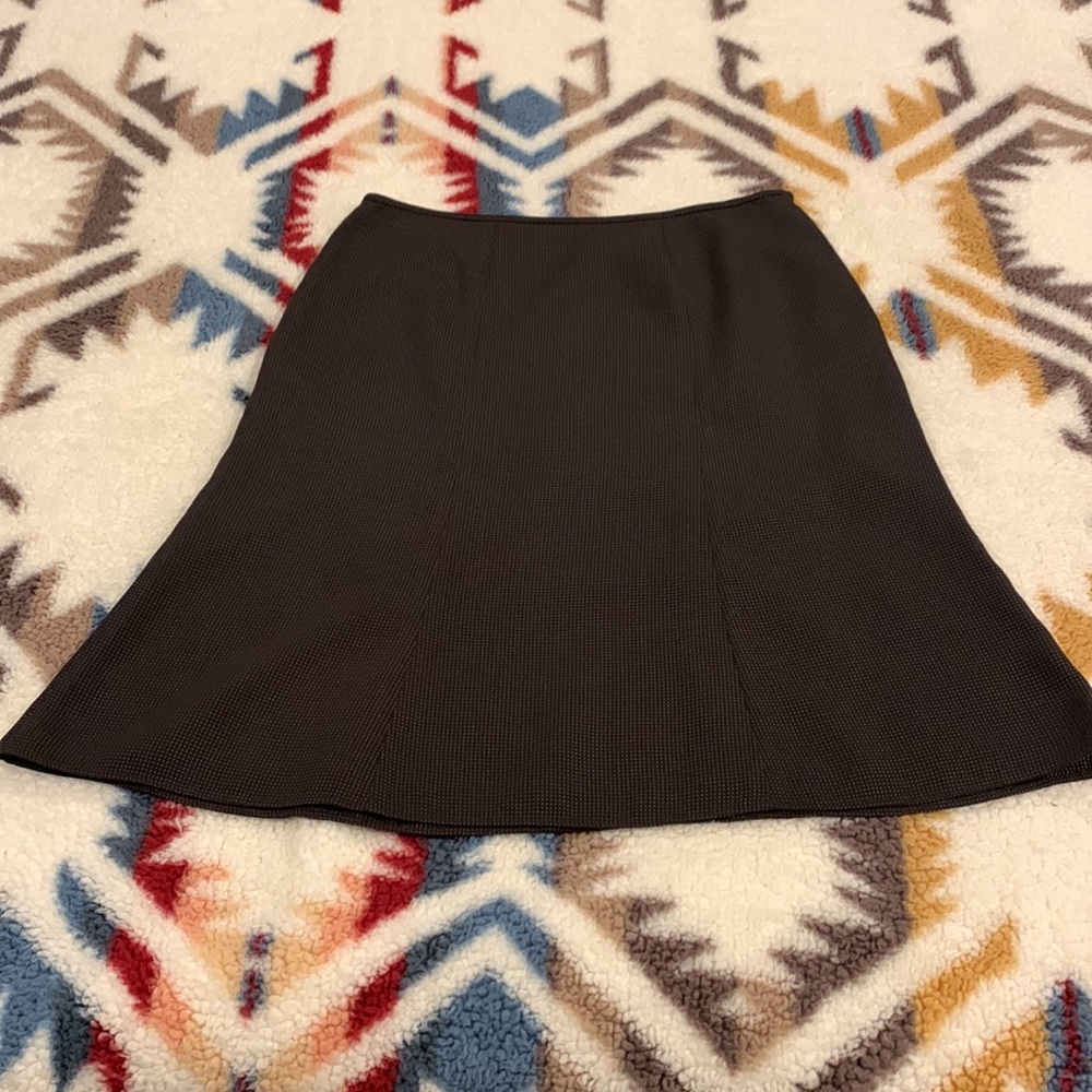 Le Suit Petite brown micro polkadot stylish career skirt suit - Picture 4 of 11